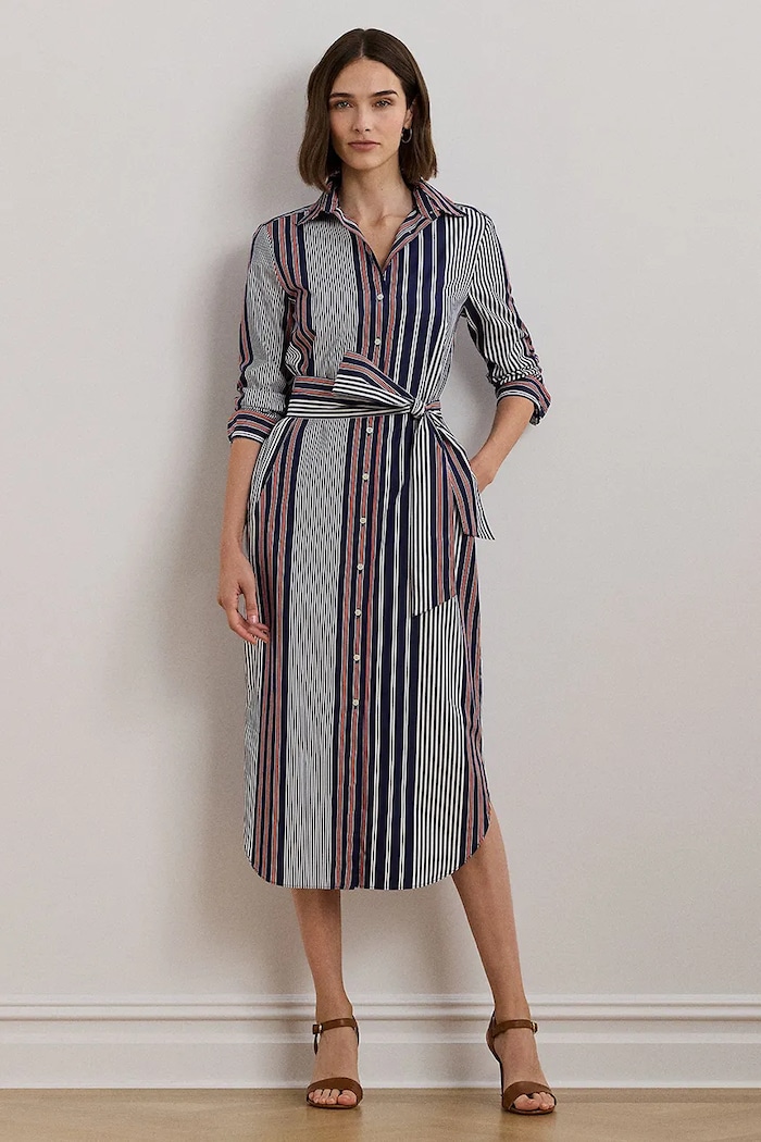 Bavlnené šaty Lauren Ralph Lauren pásiky viacfarebná 200962683