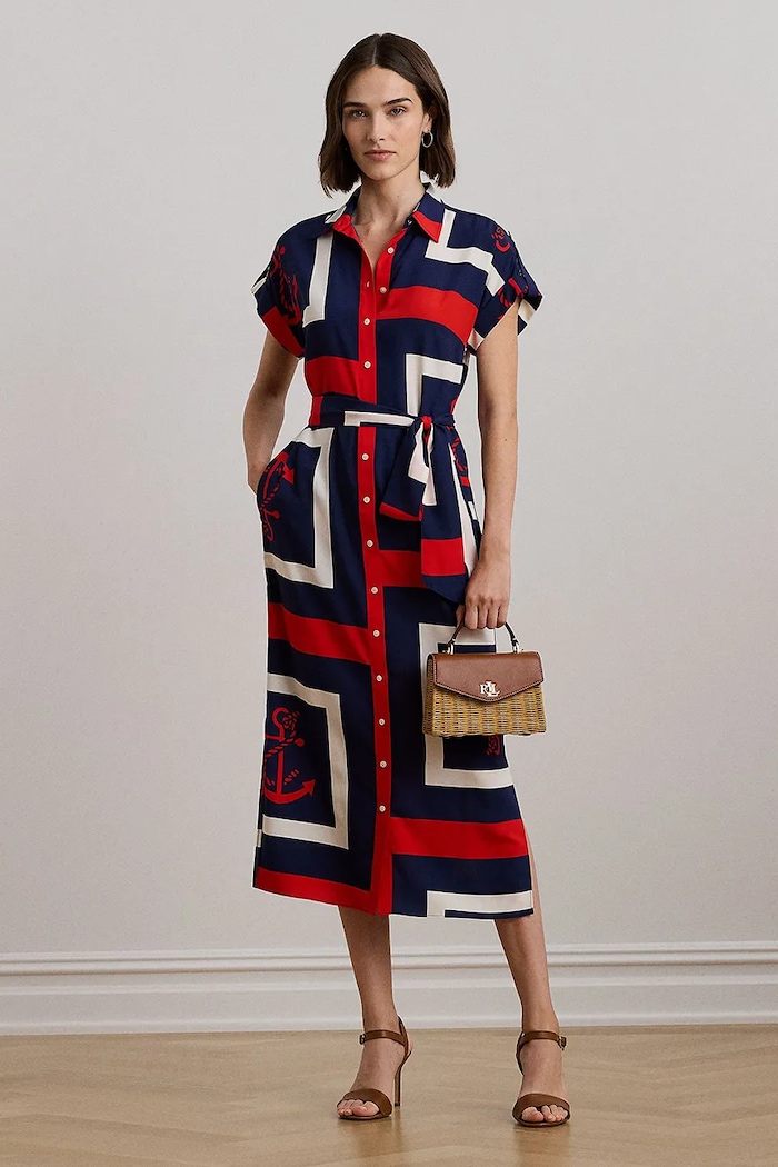 Šaty Lauren Ralph Lauren midi modrá 200962942