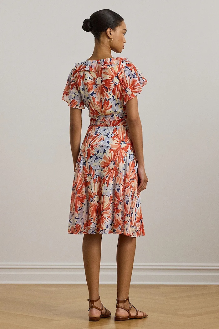 Lauren Ralph Lauren sukienka 250957395 pomarańczowy SS25