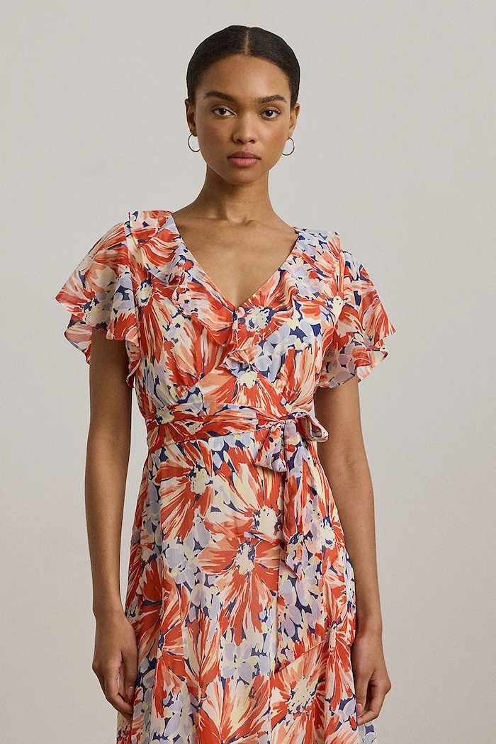 Odzież Lauren Ralph Lauren sukienka 250957395 pomarańczowy