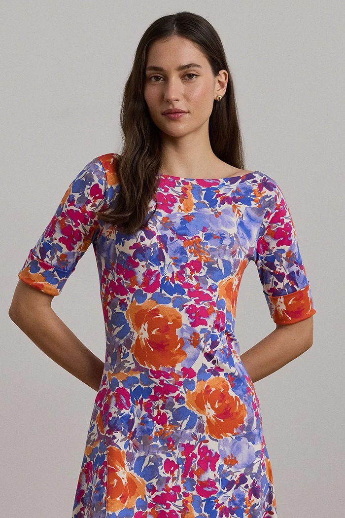 Odzież Lauren Ralph Lauren sukienka bawełniana 250972596 biały