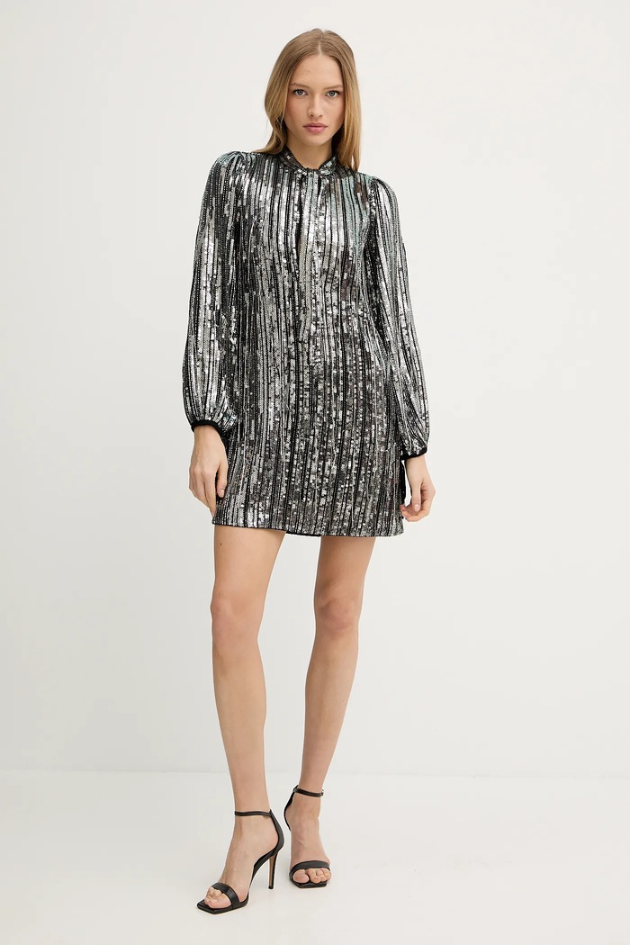 Pinko sukienka 104683.A2DE srebrny SS25