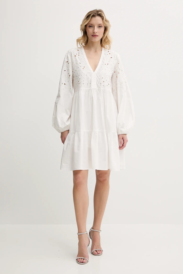 Pinko pamut ruha 105008.A2H0 fehér SS25
