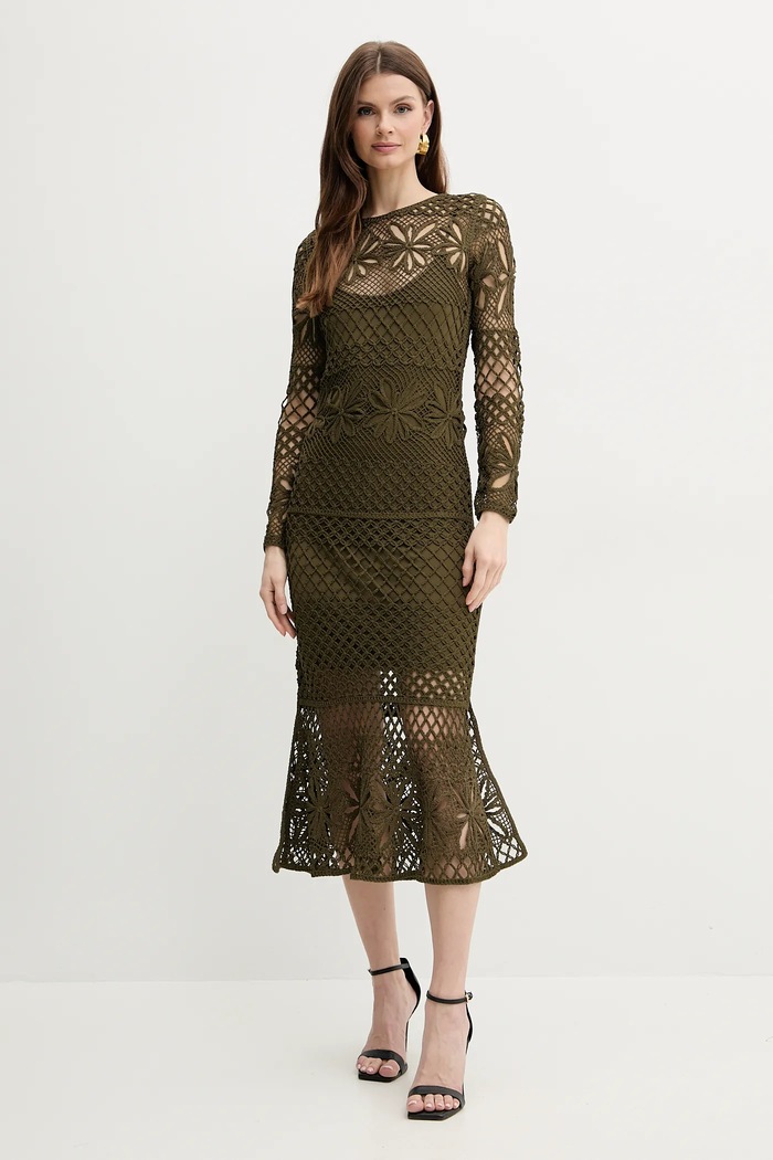 Pinko sukienka 104731.A2FF zielony SS25