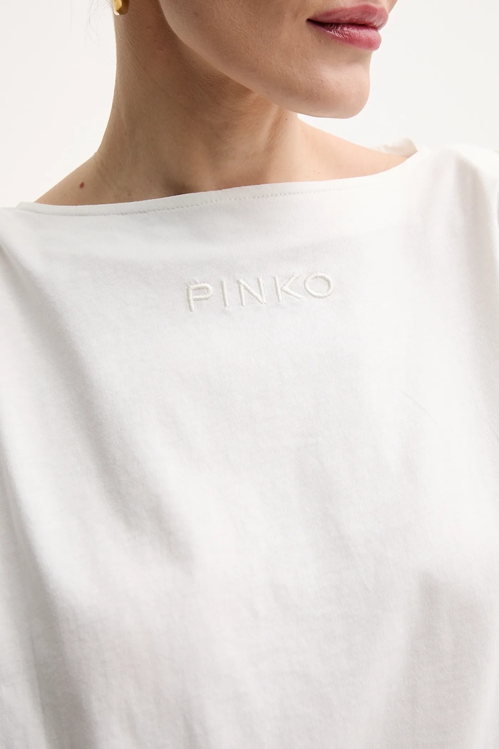 Bavlněné šaty Pinko 104901.A2HE bílá
