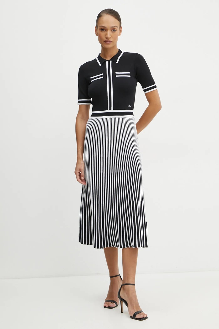 Karl Lagerfeld Šaty Karl Lagerfeld A1W13026 černá SS25