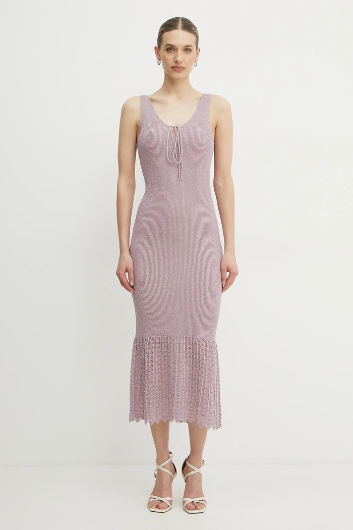 Haljina Twinset bez uzorka roza 251TT3140