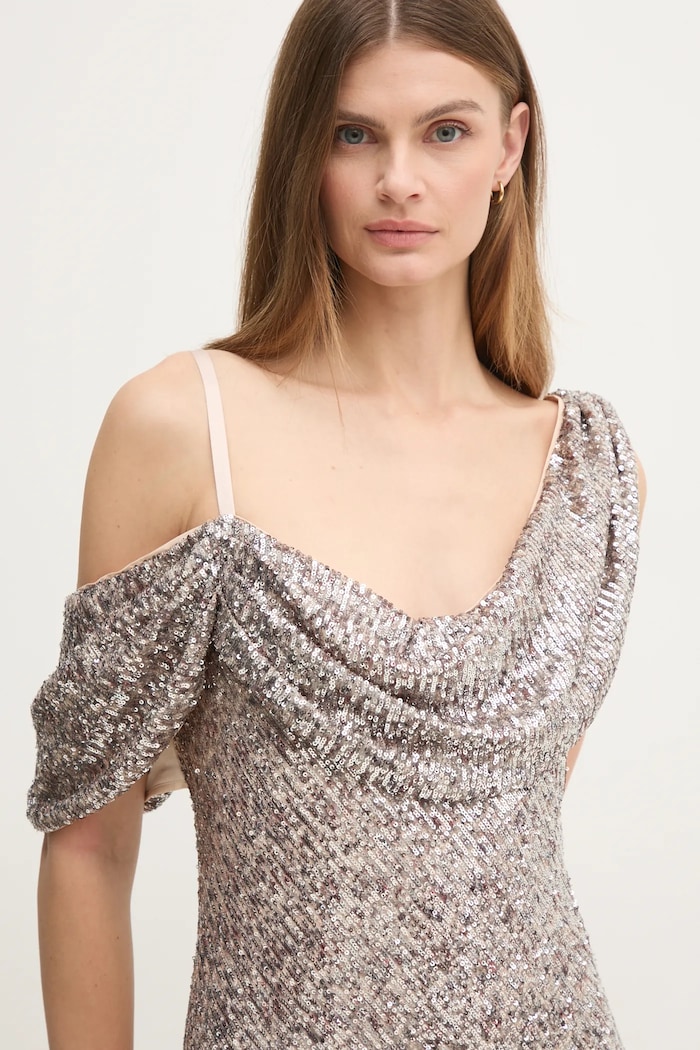 Šaty DIANE VON FURSTENBERG DVFGL4S010 strieborná