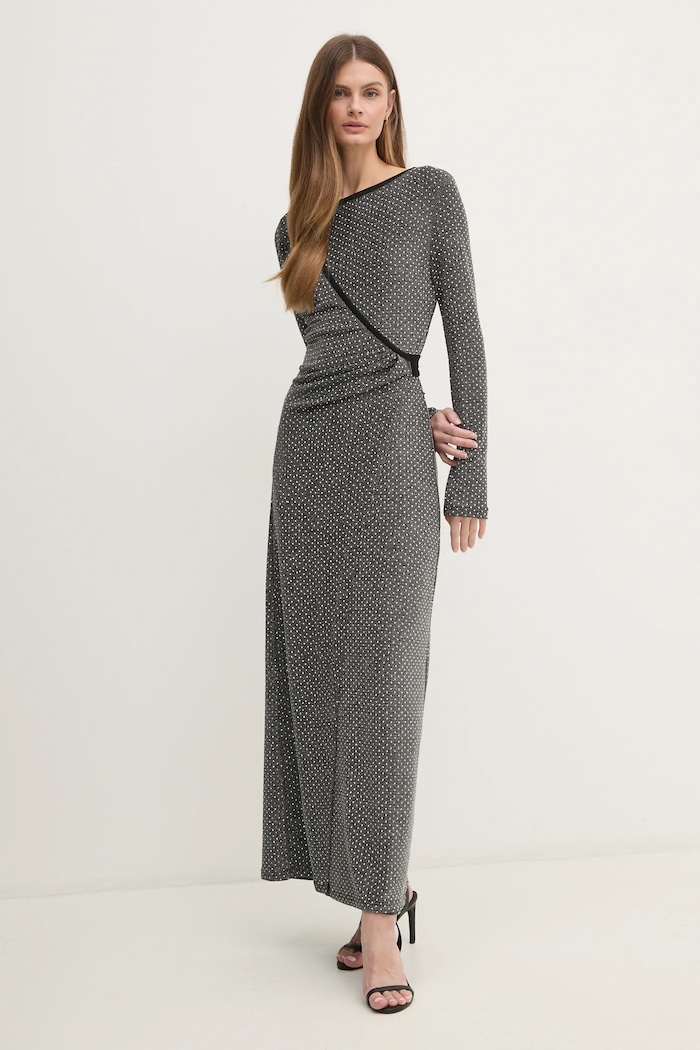 Haljina DIANE VON FURSTENBERG pletivo siva DVFDW4S011