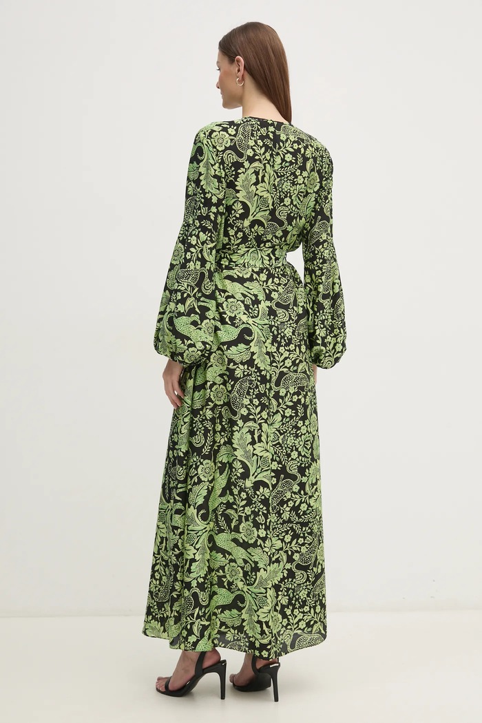 Odzież DIANE VON FURSTENBERG sukienka z domieszką jedwabiu DVFDL4S031 zielony