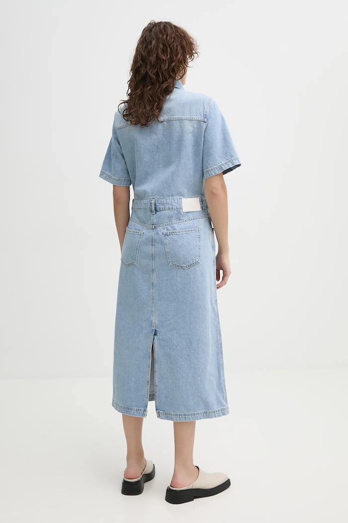 Marc O'Polo rochie din bumbac 5000006264 albastru SS25