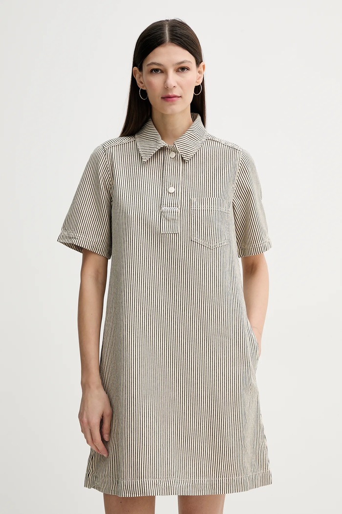 Marc O'Polo rochie din denim fixat bej 5000005838
