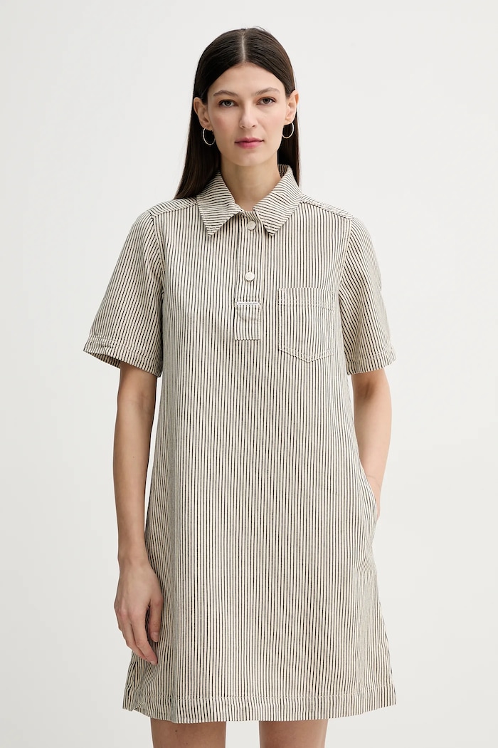 Marc O'Polo rochie din denim fixat bej 5000005838