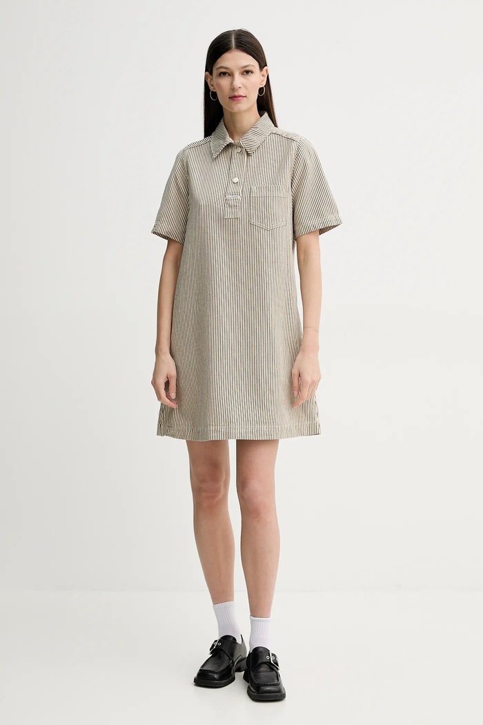 Marc O'Polo rochie din denim 5000005838 bej SS25