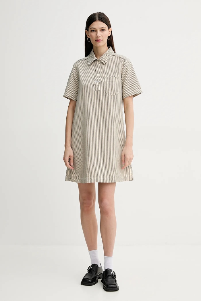Marc O'Polo rochie din denim 5000005838 bej SS25