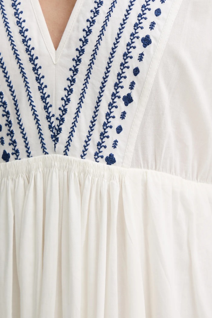 Βαμβακερό φόρεμα A.P.C. robe anni COHHH.F35203 μπεζ