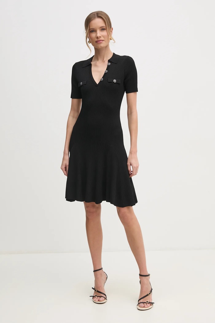 Šaty Guess PAULA W5RK18.Z2U00 černá SS25