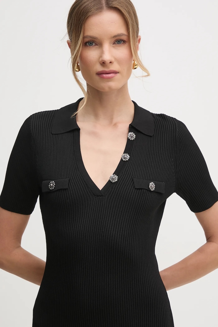 Šaty Guess PAULA černá W5RK18.Z2U00