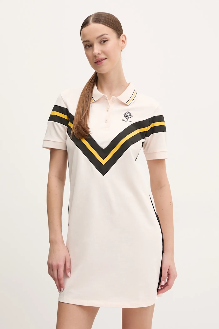 Guess sukienka SUZANNE casual różowy V5RK00.KCOK1