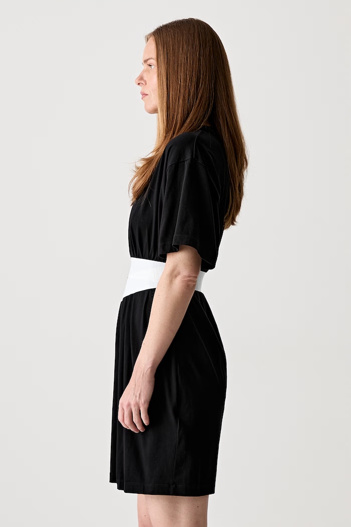 MM6 Maison Margiela dress plain cotton S52DA0063 black SS25