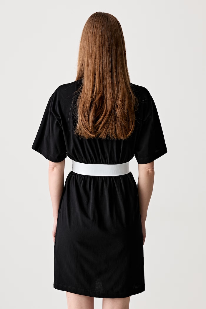 Clothing MM6 Maison Margiela dress plain cotton S52DA0063 black