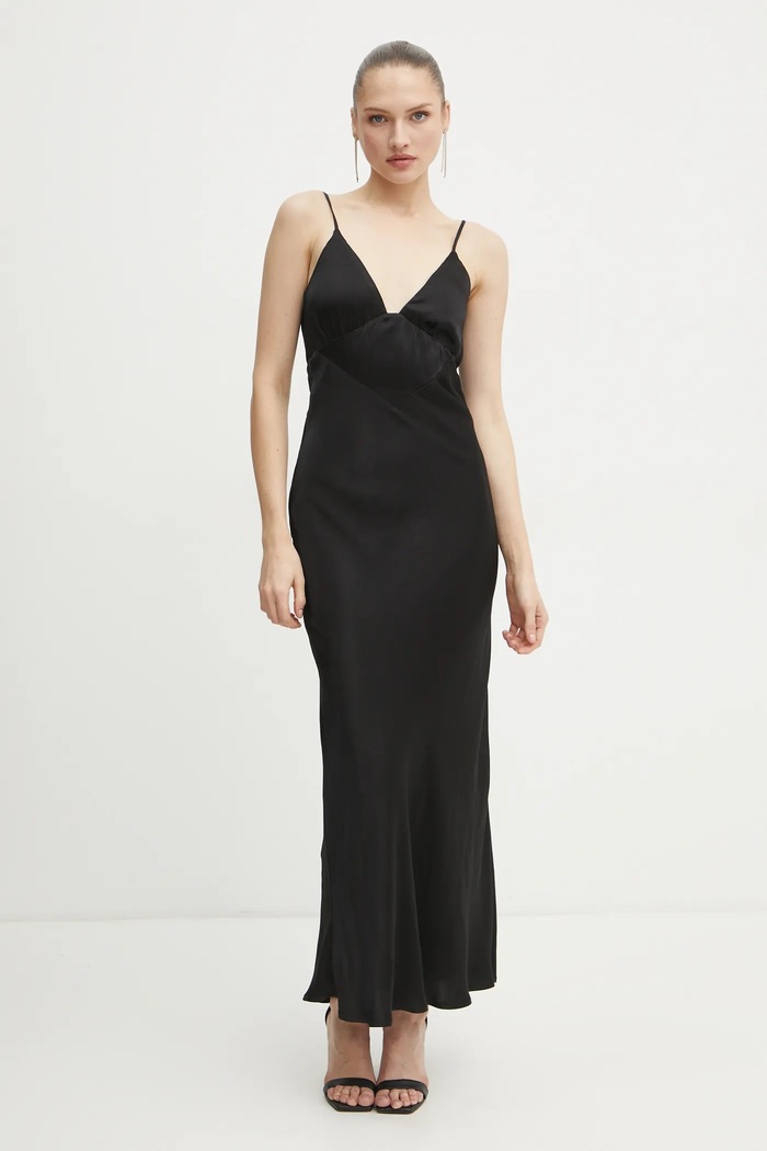 Bardot rochie forma V negru 57516DB7