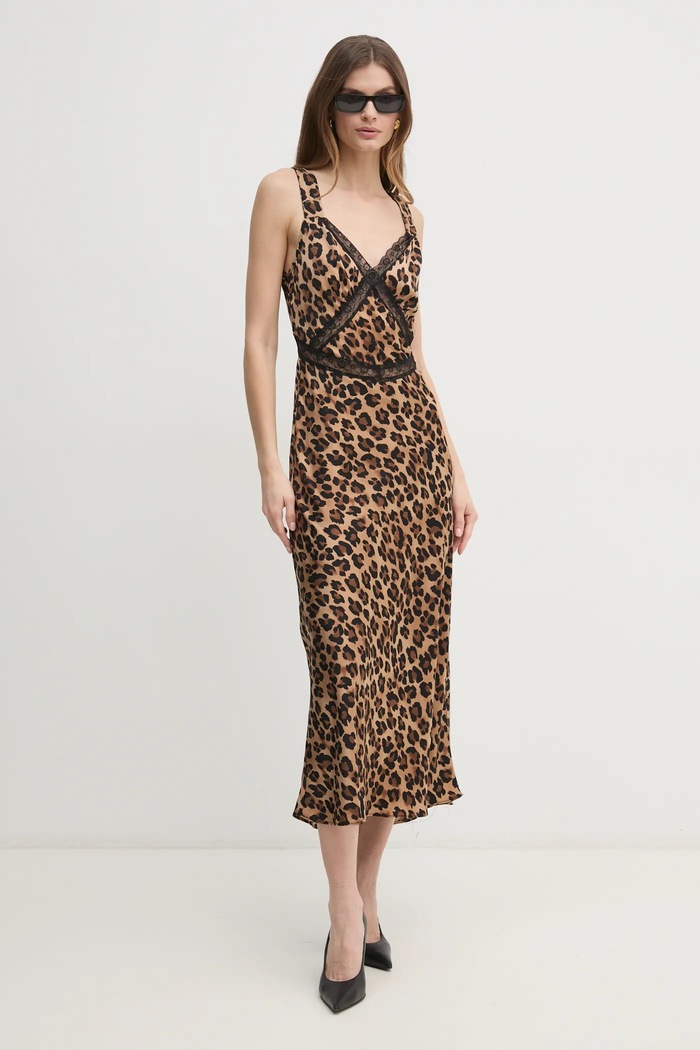 Bardot rochie maxi bej 58603DB2