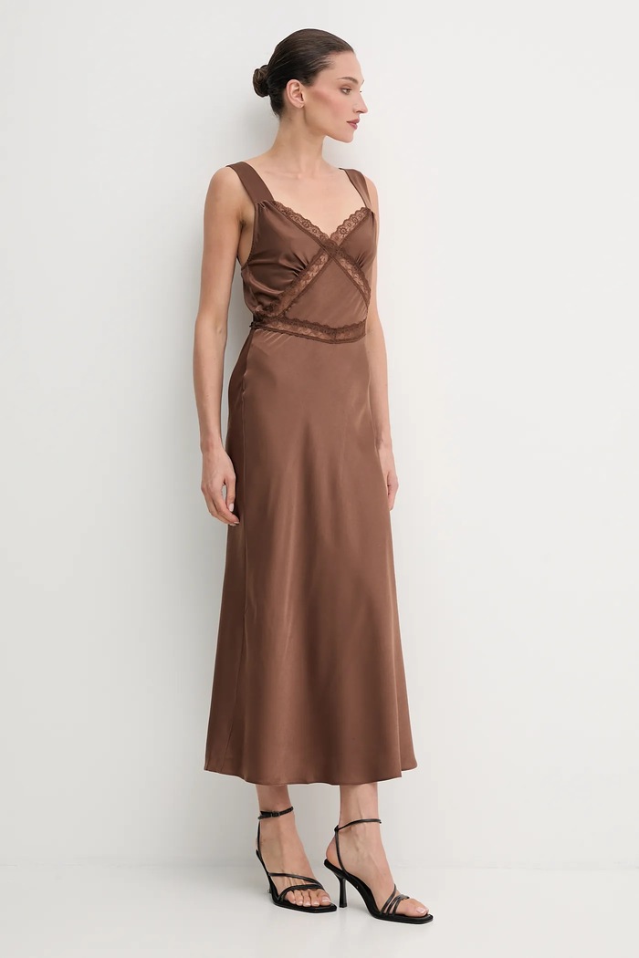 Bardot rochie 58603DB maro AW25