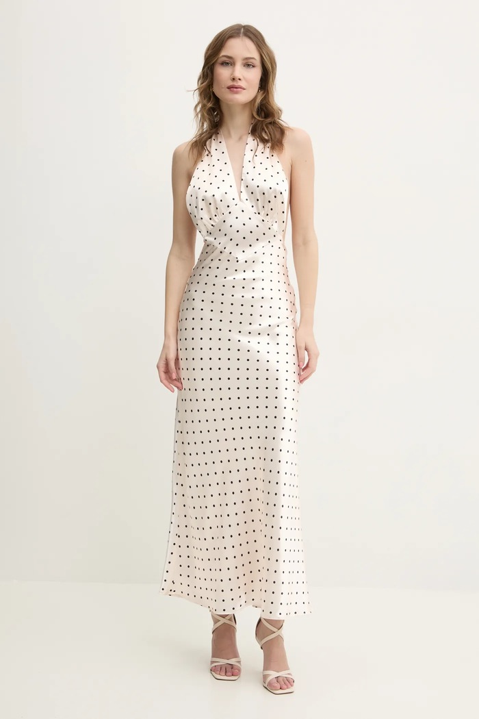 Bardot rochie maxi bej 59317DB1