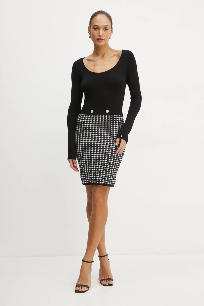 Šaty Guess GABRIELLA W5RK12.Z3KX0 černá SS25