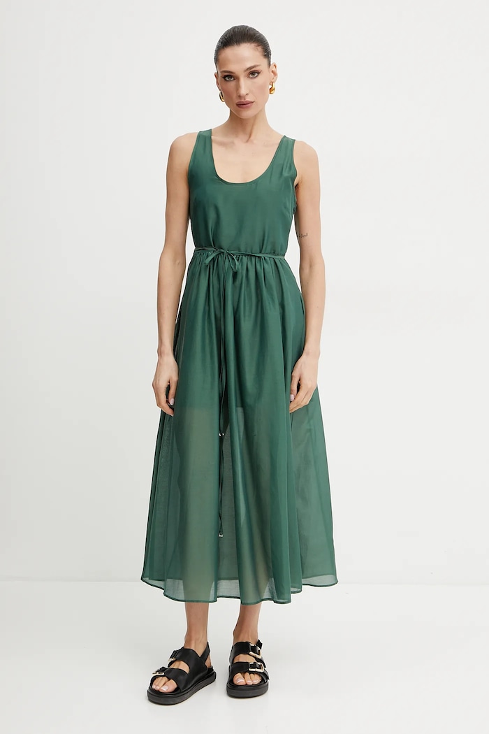 Marella selyemkeverékes ruha Emme by Marella 2515221172 zöld SS25
