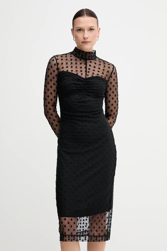 Sisley sukienka czarny 4S3DLV071