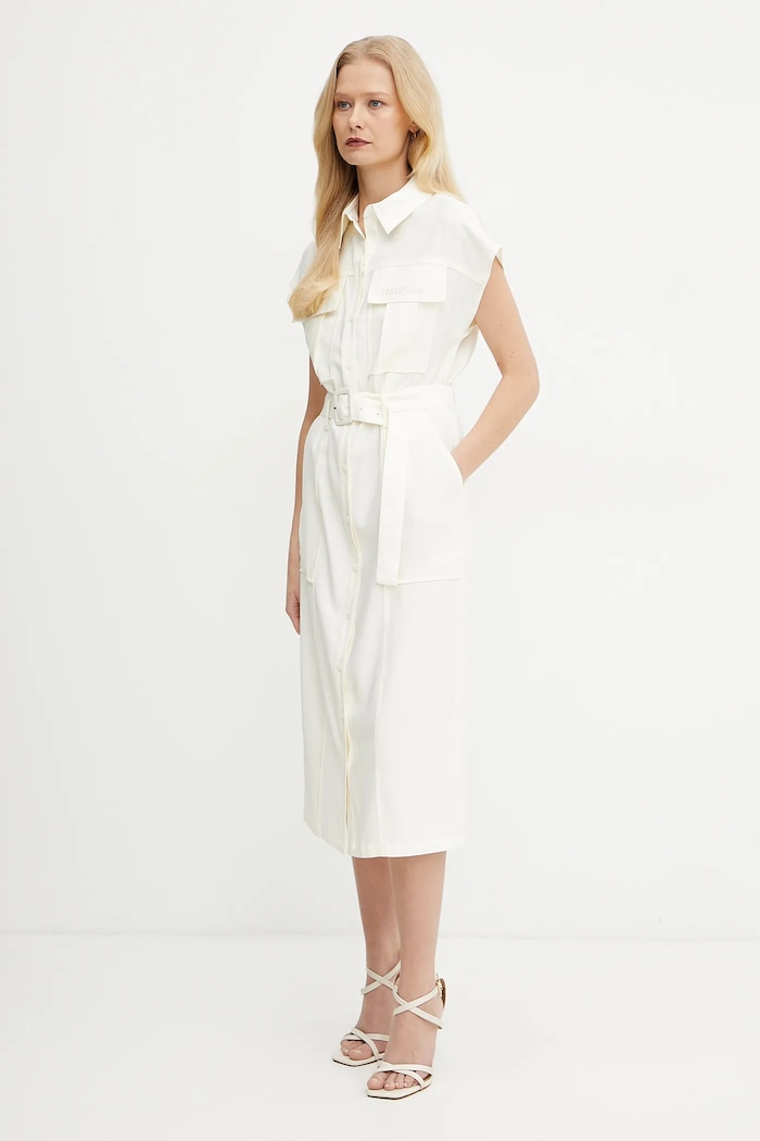 Patrizia Pepe sukienka casual beżowy 2A2870.A573