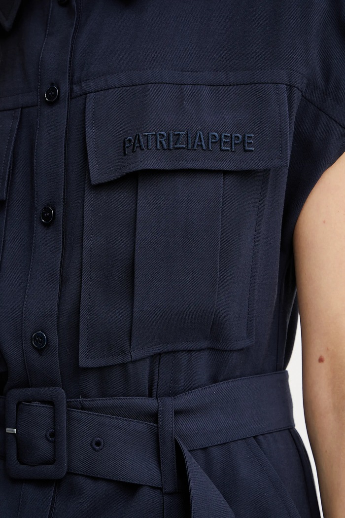 Obleka Patrizia Pepe 2A2870.A573 mornarsko modra
