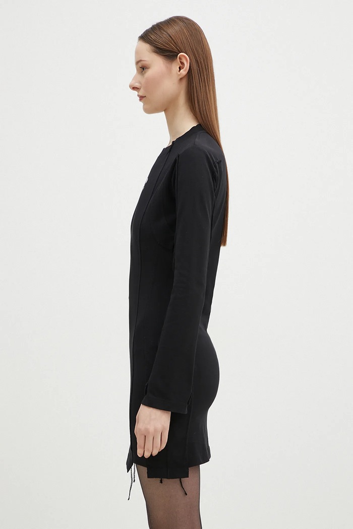 Φόρεμα VETEMENTS Oval Logo Cut-Up WA66DR610BW μαύρο SS25