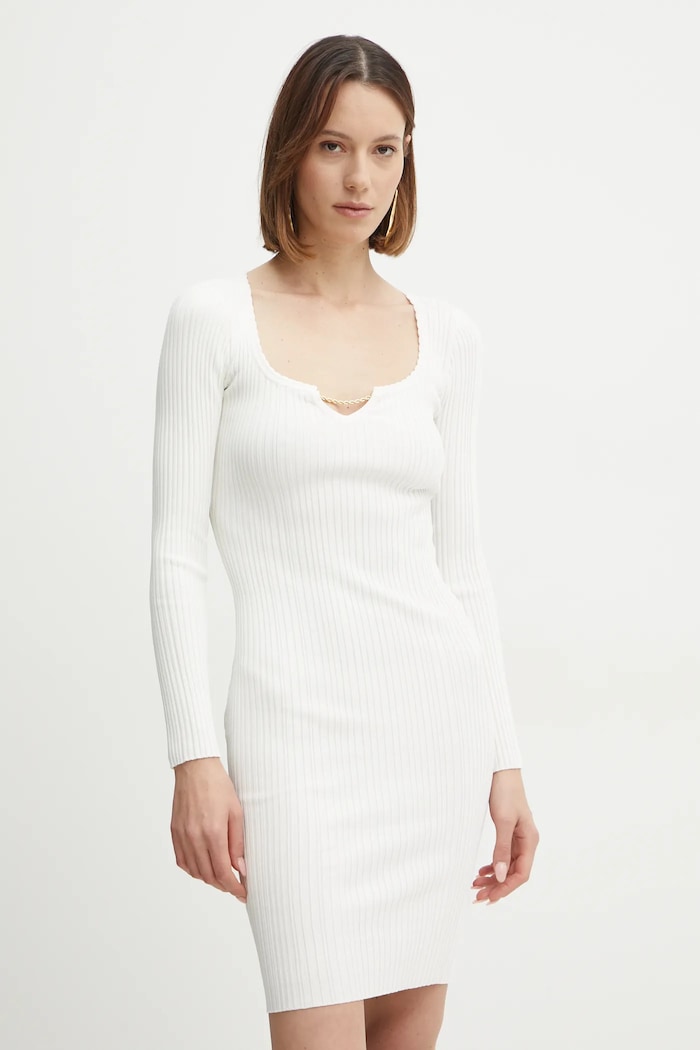Marciano by Guess sukienka ANGI z elastanem beżowy 5RGK84.5681Z