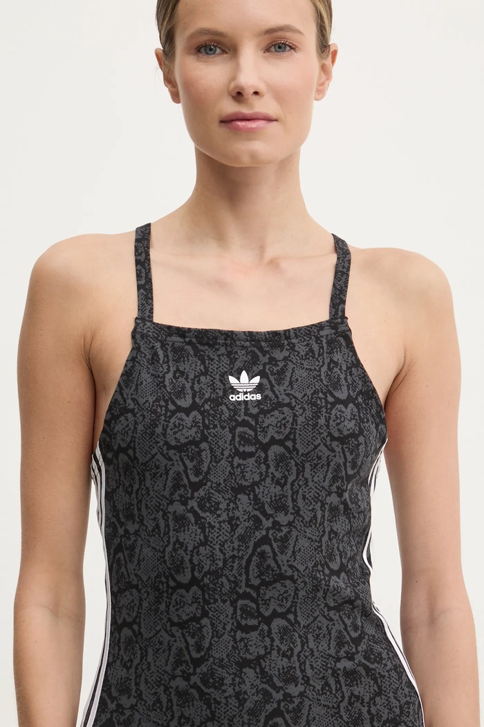 Haljina adidas Originals SNAKE 3 S DRESS siva JN7292