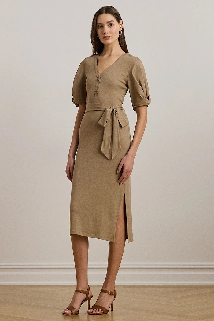 Lauren Ralph Lauren sukienka casual brązowy 250964070