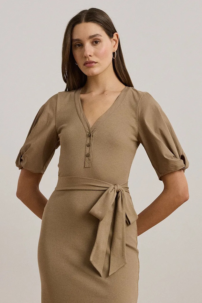 Odzież Lauren Ralph Lauren sukienka 250964070 brązowy