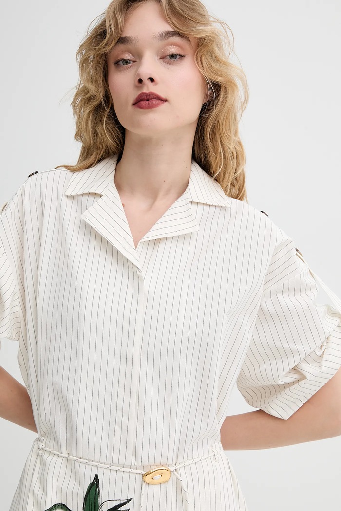 Stine Goya sukienka bawełniana SG.SS25.D091.2339 beżowy
