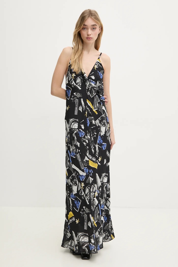 Рокля Moschino Jeans вискоза черен 0464.3243
