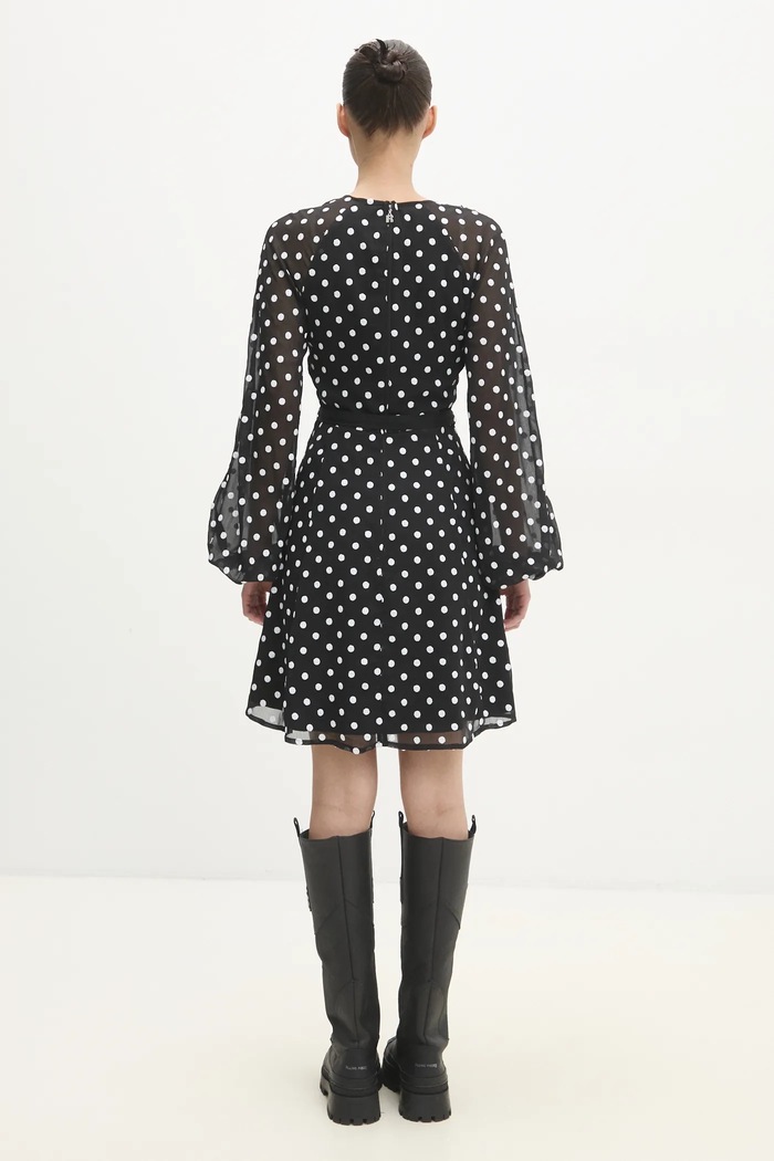 Ρούχα Φόρεμα Rotate Chiffon Ruffle Mini 113258000 μαύρο