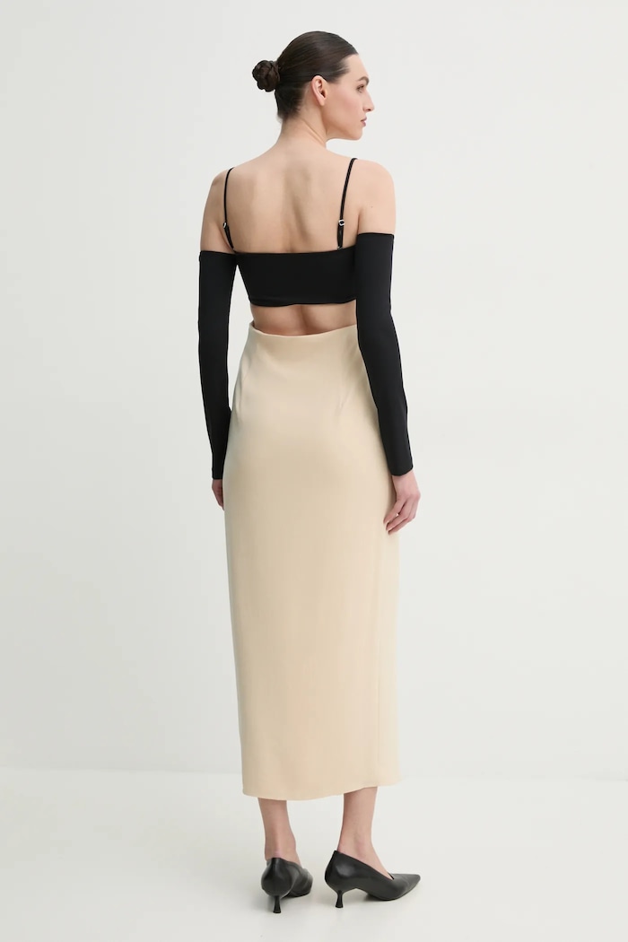 Ρούχα Φόρεμα Nanushka SELLY NW25RSDR04511 μπεζ