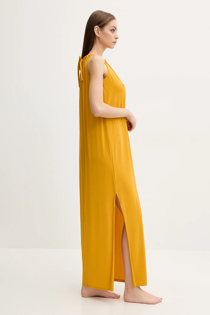 Плажна рокля Max Mara Beachwear 2516621029600 жълт SS25