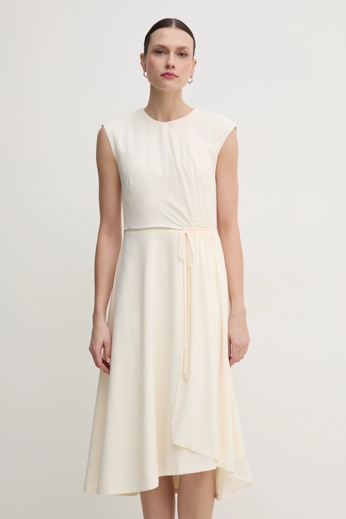 Šaty Dkny DD4KC366 béžová SS25