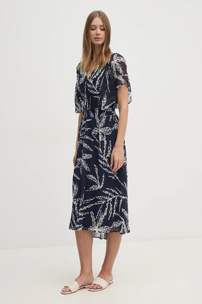 Φόρεμα Dkny εμπριμέ σκούρο μπλε DD4A6765