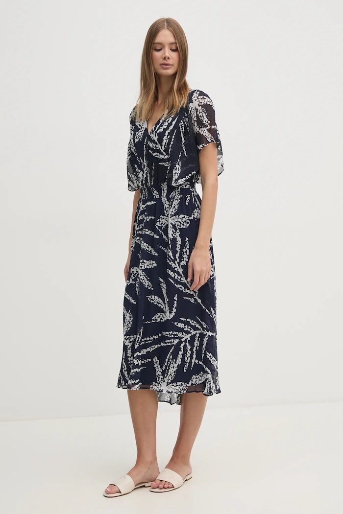 Φόρεμα Dkny εμπριμέ σκούρο μπλε DD4A6765