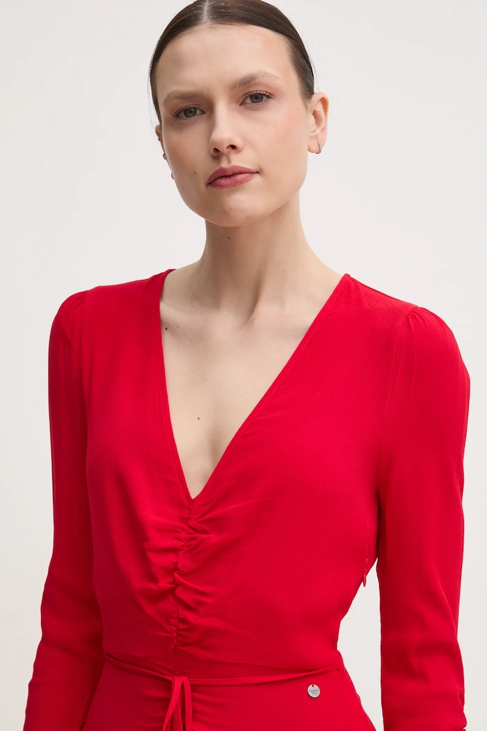Odzież Pepe Jeans sukienka COCO PL953670 czerwony