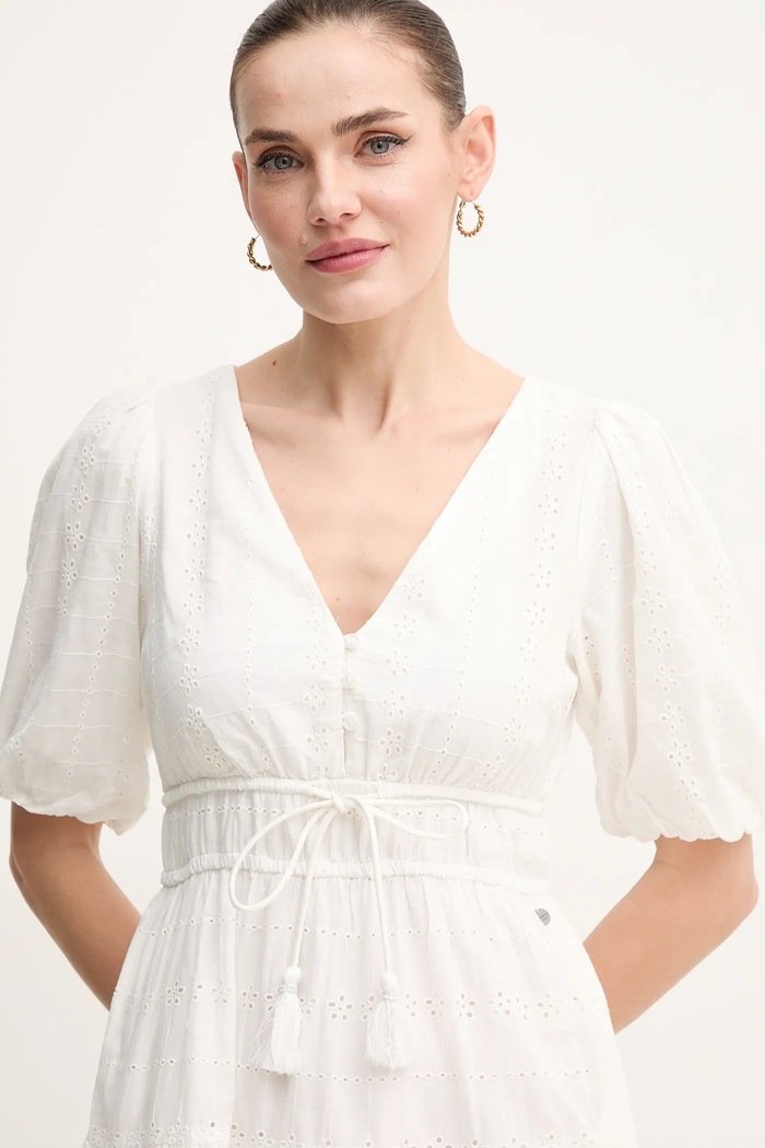 Pepe Jeans pamut ruha DAY bézs PL953694