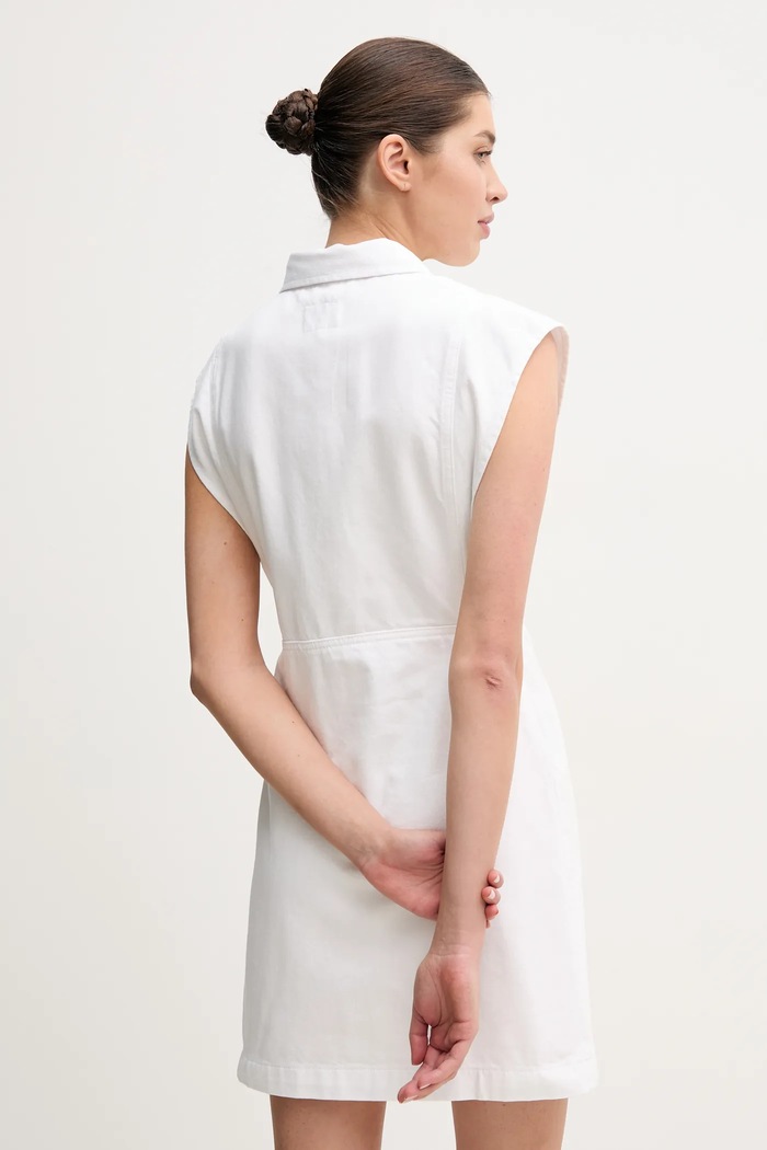 Îmbrăcăminte Pepe Jeans rochie din denim CHEY WHT PL953721 alb